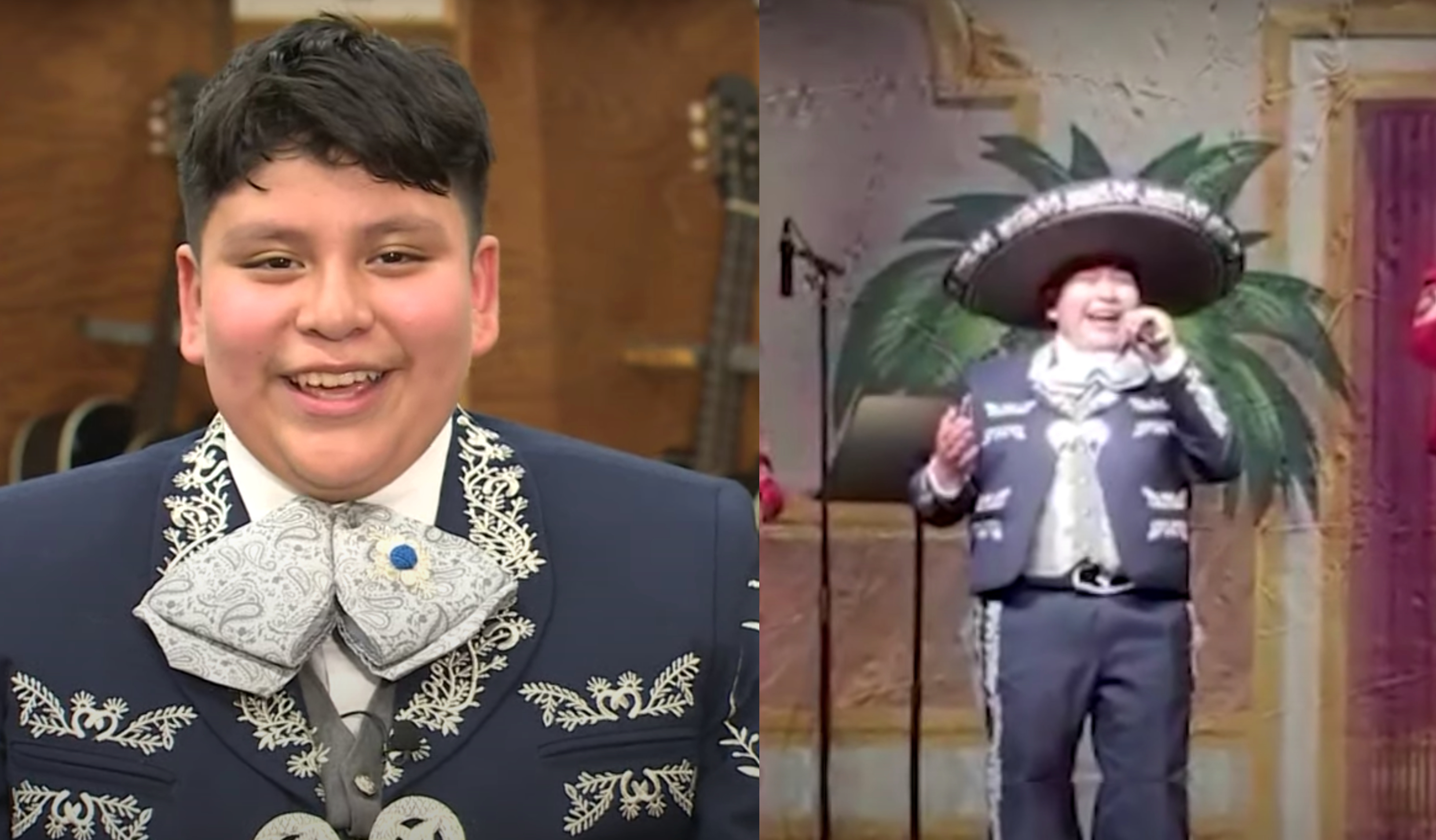 El pequeño mariachi dio sus primeros pasos en la música a los 7 años. (Foto Prensa Libre: KHOU 11)