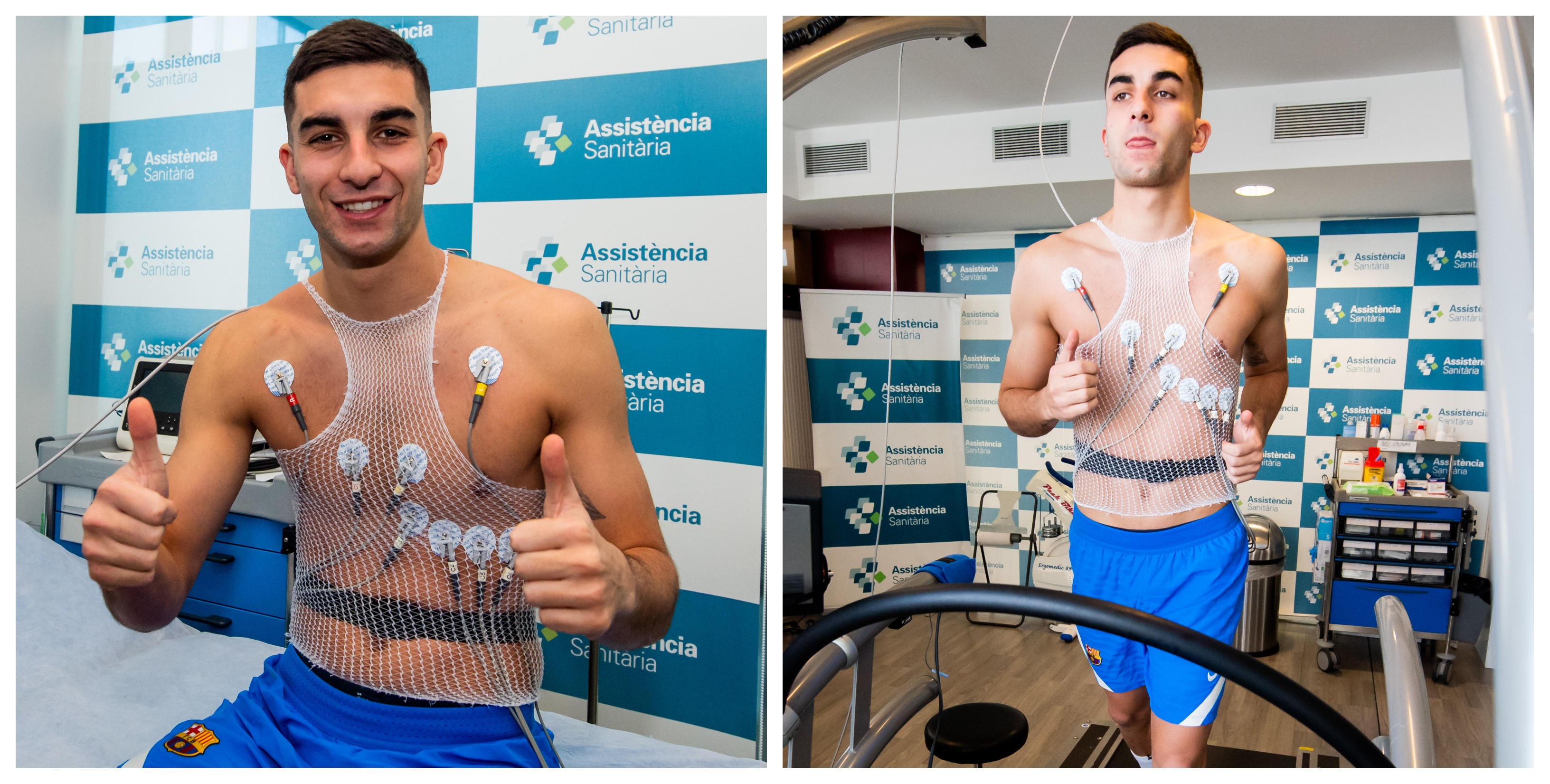 Ferrán Torres, durante las pruebas médicas con el Barsa. (Foto Prensa Libre: @FCBarcelona)