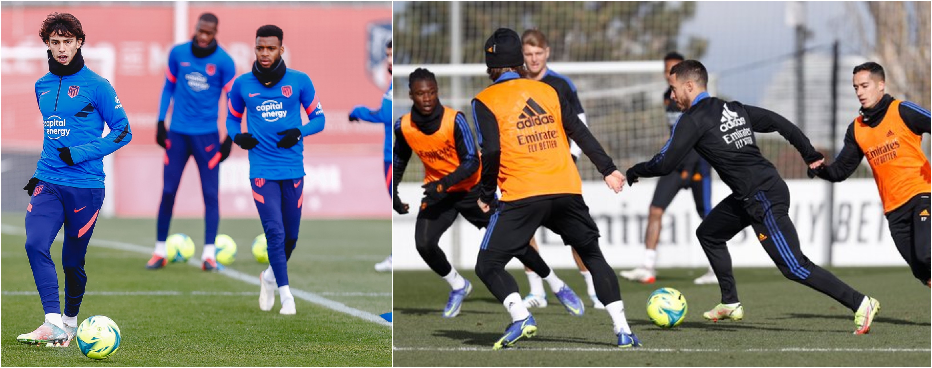 El Real Madrid y Atlético preparan el derbi que disputarán el domingo 12 de diciembre a las 14 horas de Guatemala en el estadio Santiago Bernabeu. Foto Twitter Real Madrid y Atleti.