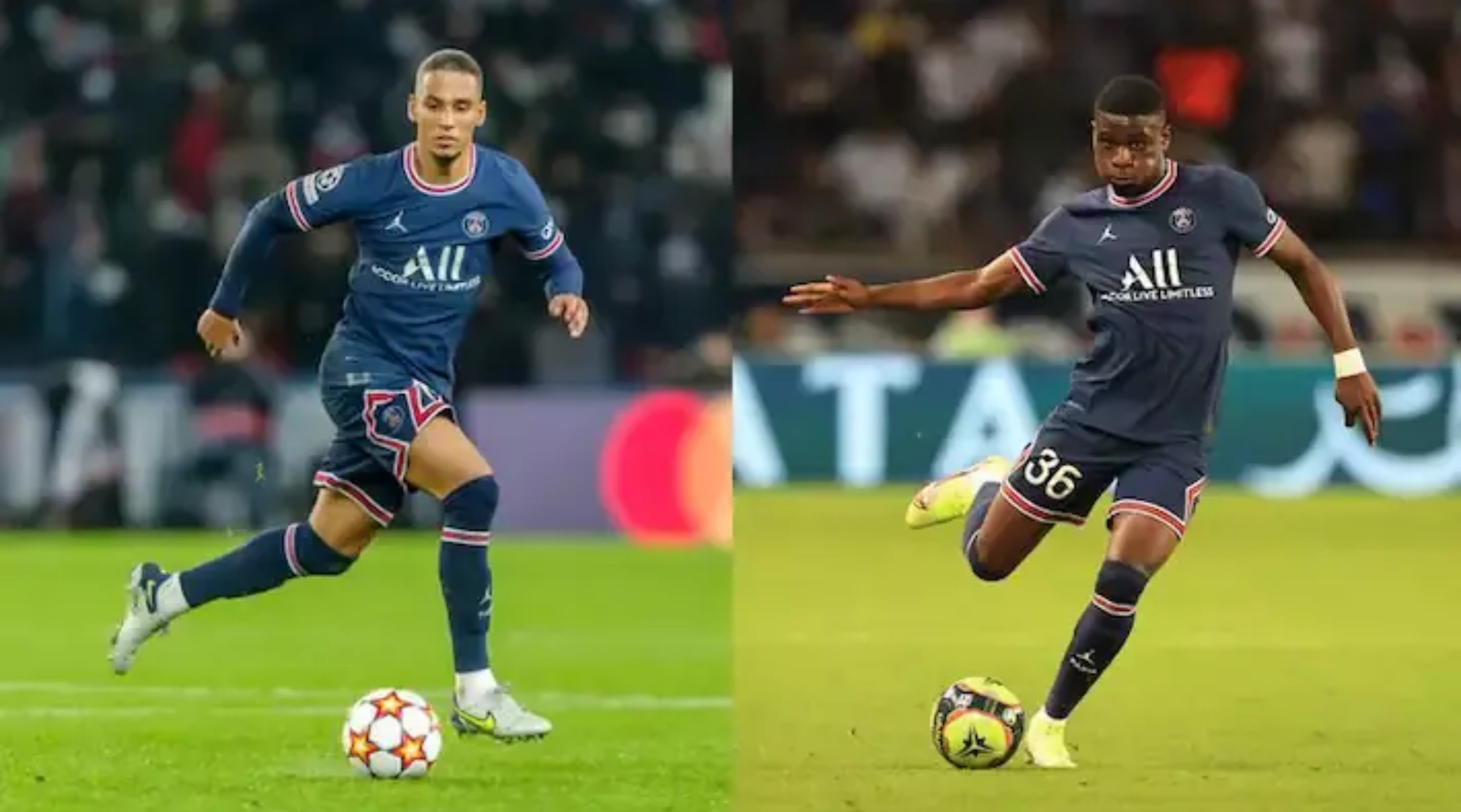 Los jugadores del PSG Thilo Kehrer y Eric-Junior Dina Ebimbe dieron positivo de covid-19 antes de visitar al Lorient. El argentino Leandro Paredes está aislado por precaución. Fotos Prensa Libre: AFP.