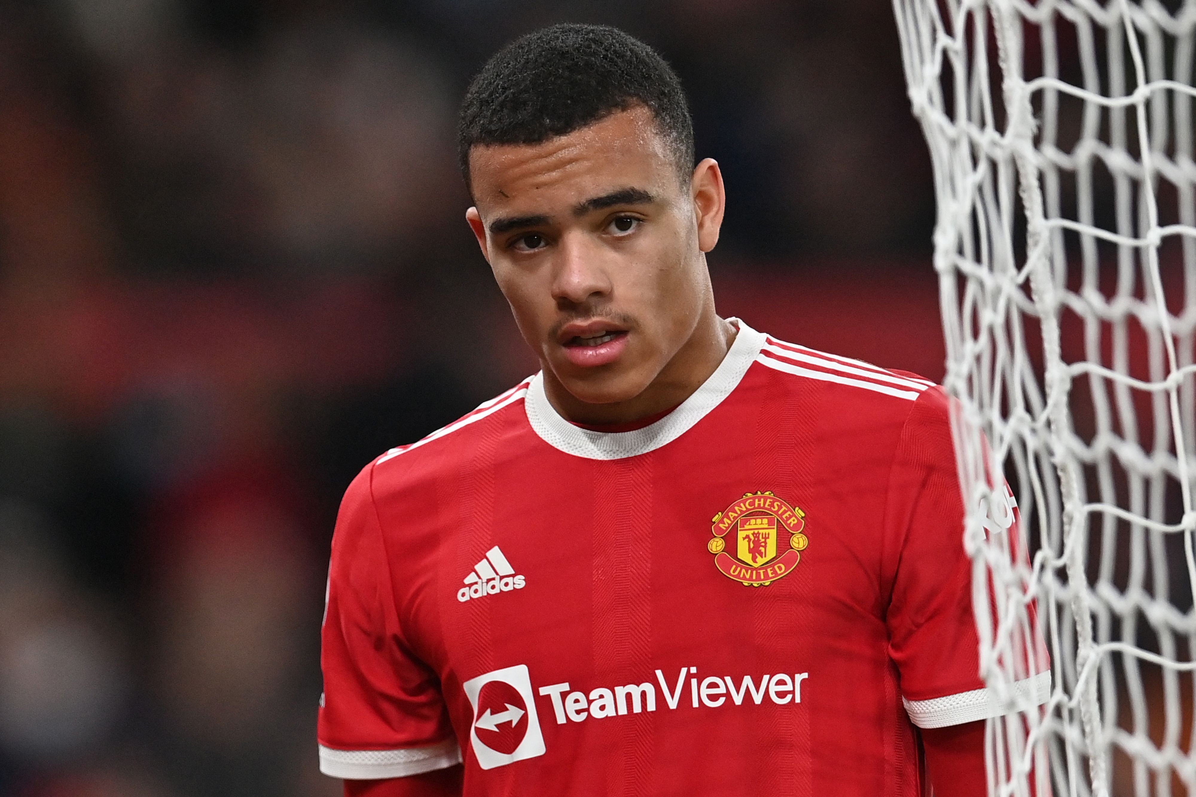 El delantero del Manchester United Mason Greenwood durante el duelo ante el Wolverhampton Wanderers en Old Trafford. (Foto Prensa Libre: AFP)