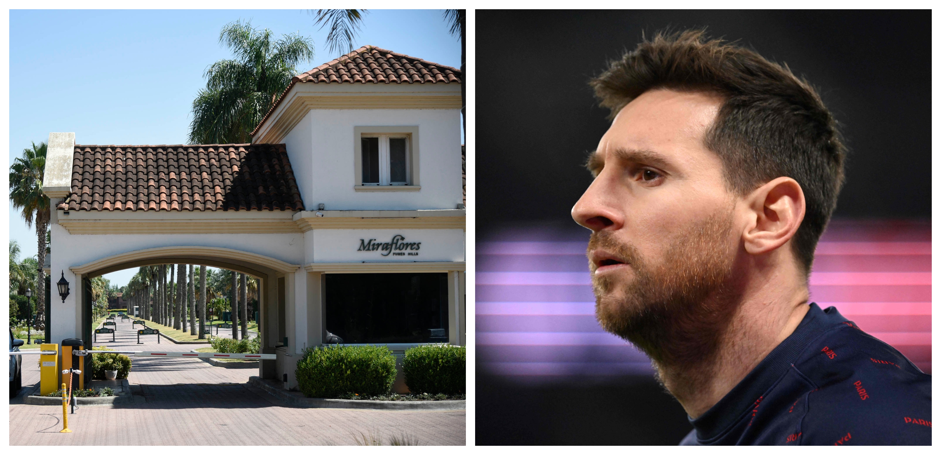 Vista de la comunidad cerrada Funes Hill Miraflores, donde la estrella del fútbol argentino Lionel Messi se encuentra en cuarentena obligatoria. (Foto Prensa Libre: AFP)