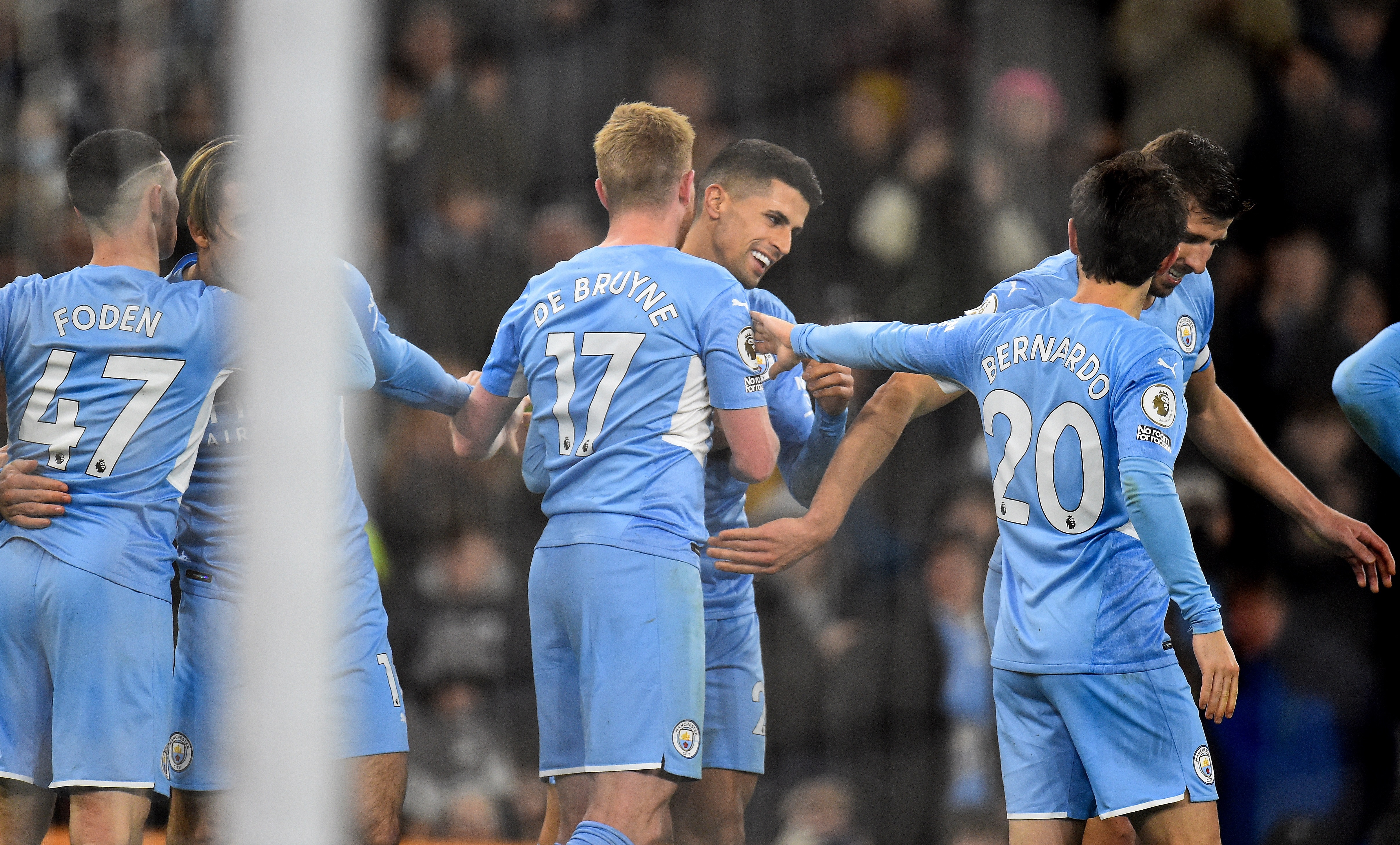 Kevin De Bruyne marcó el segundo gol del Manchester City. (Foto Prensa Libre: EFE)