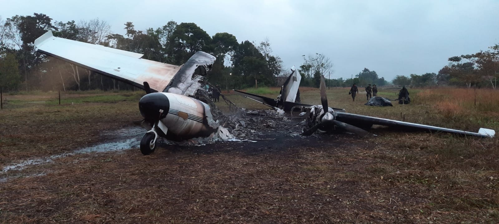 La aeronave ingresó ilegalmente a territorio guatemalteco. (Foto: Ejército de Guatemala)