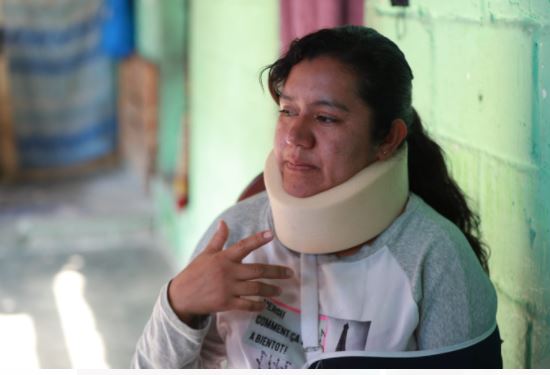 Marisol Ortiz es una de las sobrevivientes del accidente de Chiapas en el 2021. (Foto Prensa Libre: María José Bonilla)