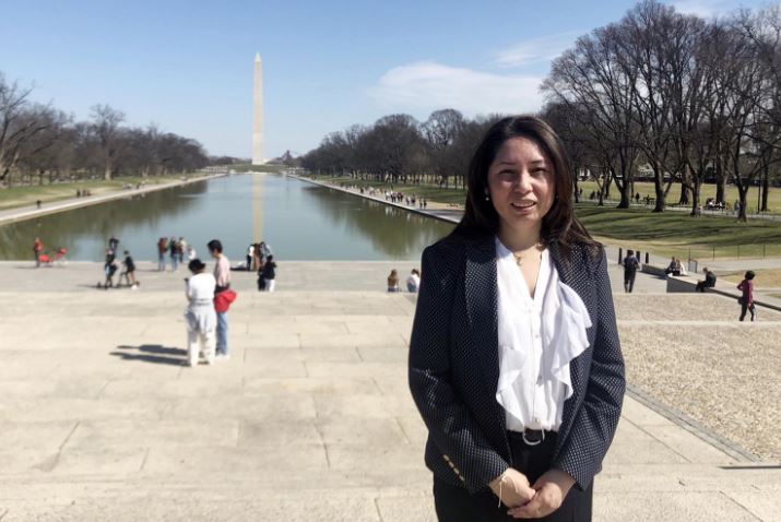 Erika Aifán, quien el 21 de marzo de 2022 presentó su renuncia como jueza de Mayor Riesgo D, salió al exilio y está en Washington D.C
(Foto Prensa Libre: El Faro/José Luis Sanz). 
