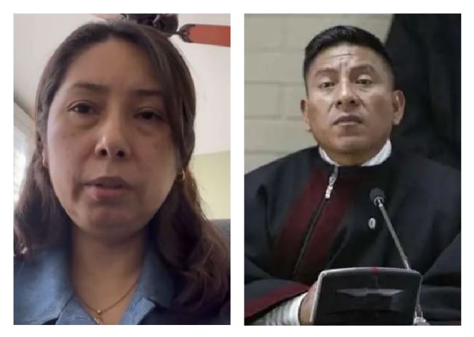 Jueces Erika Aifán, quien renunció al cargo y se fue al exilio, y Pablo Xitumul, quien fue suspendido del cargo por la CSJ. (Foto Prensa Libre)