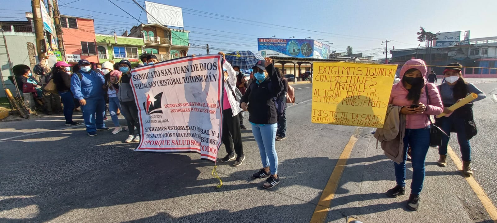 Bloqueo en Cuatro Caminos, Totonicapán