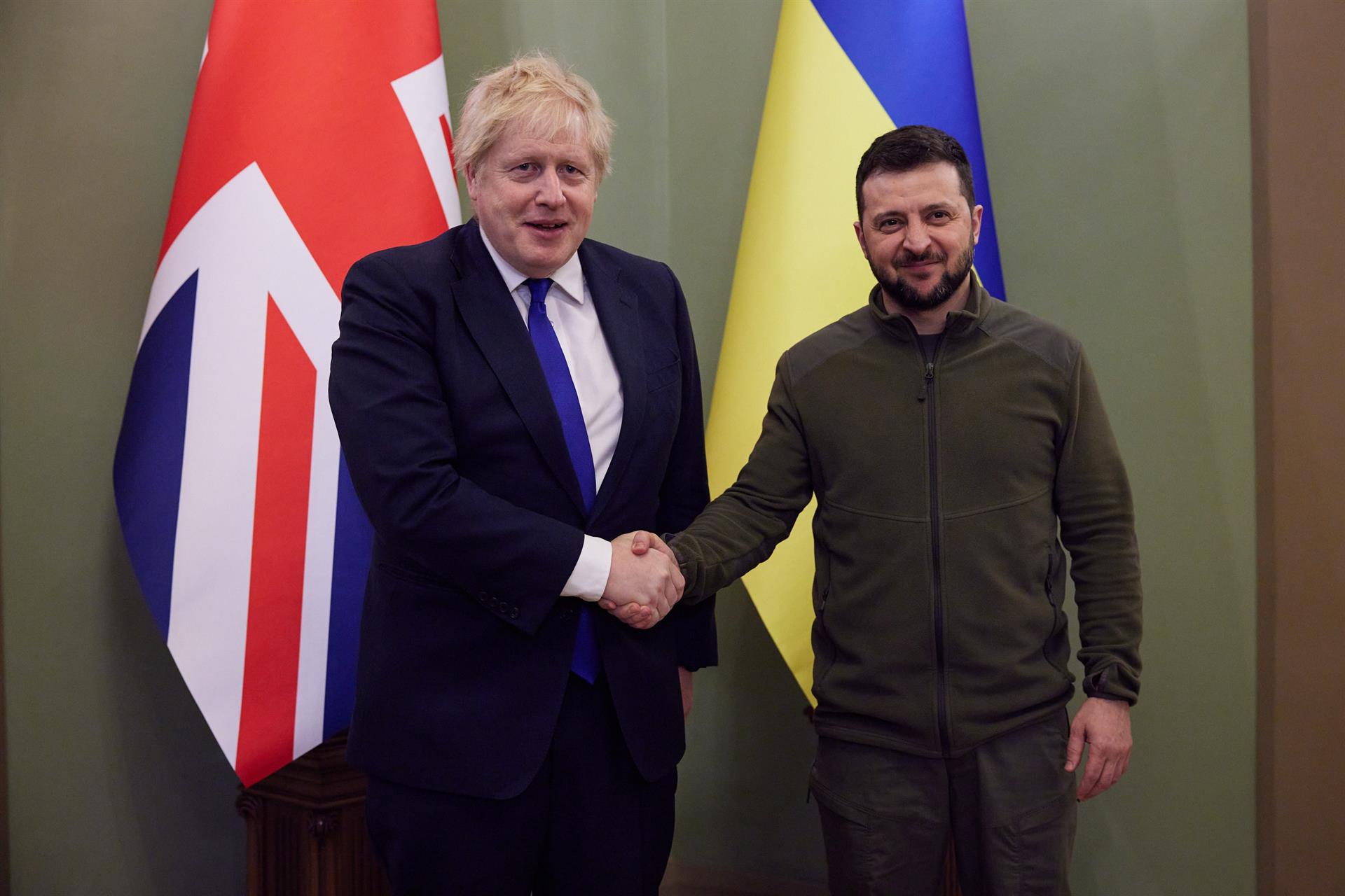 Boris Johnson y Zelenski