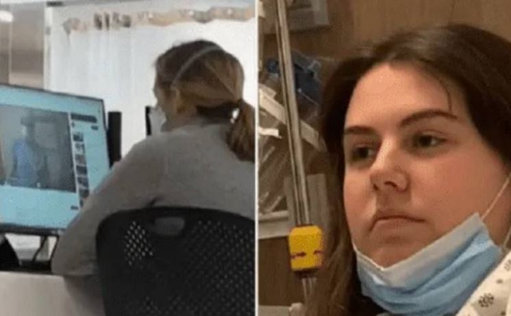 La joven tiktoker grabó a su médica viendo un tutorial, y el video se volvió viral. (Foto Prensa Libre: TikTok)