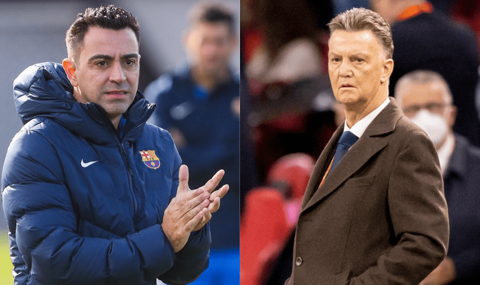 El técnico del Barcelona Xavi Hernández invitó a va Gaal a un juego del Barcelona.