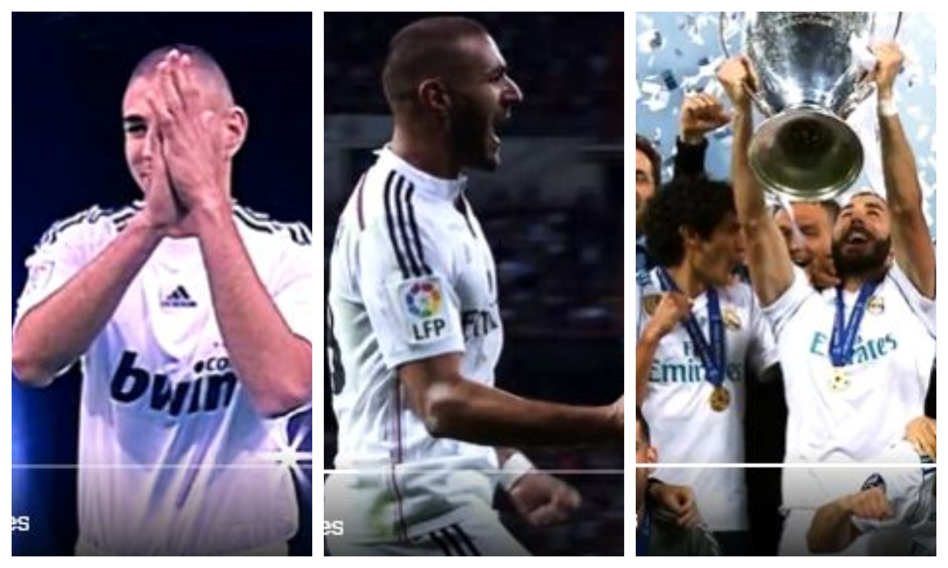 Karim Benzema llegó a 600 partidos el martes frente al Manchester City y el equipo blanco realiza un homenaje. (Foto Prensa Libre).