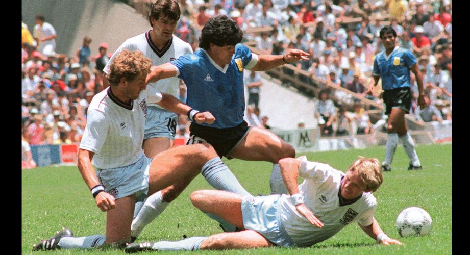 Diego Maradona, en el Mundial de México 1986. (Foto Prensa Libre: Hemeroteca PL)