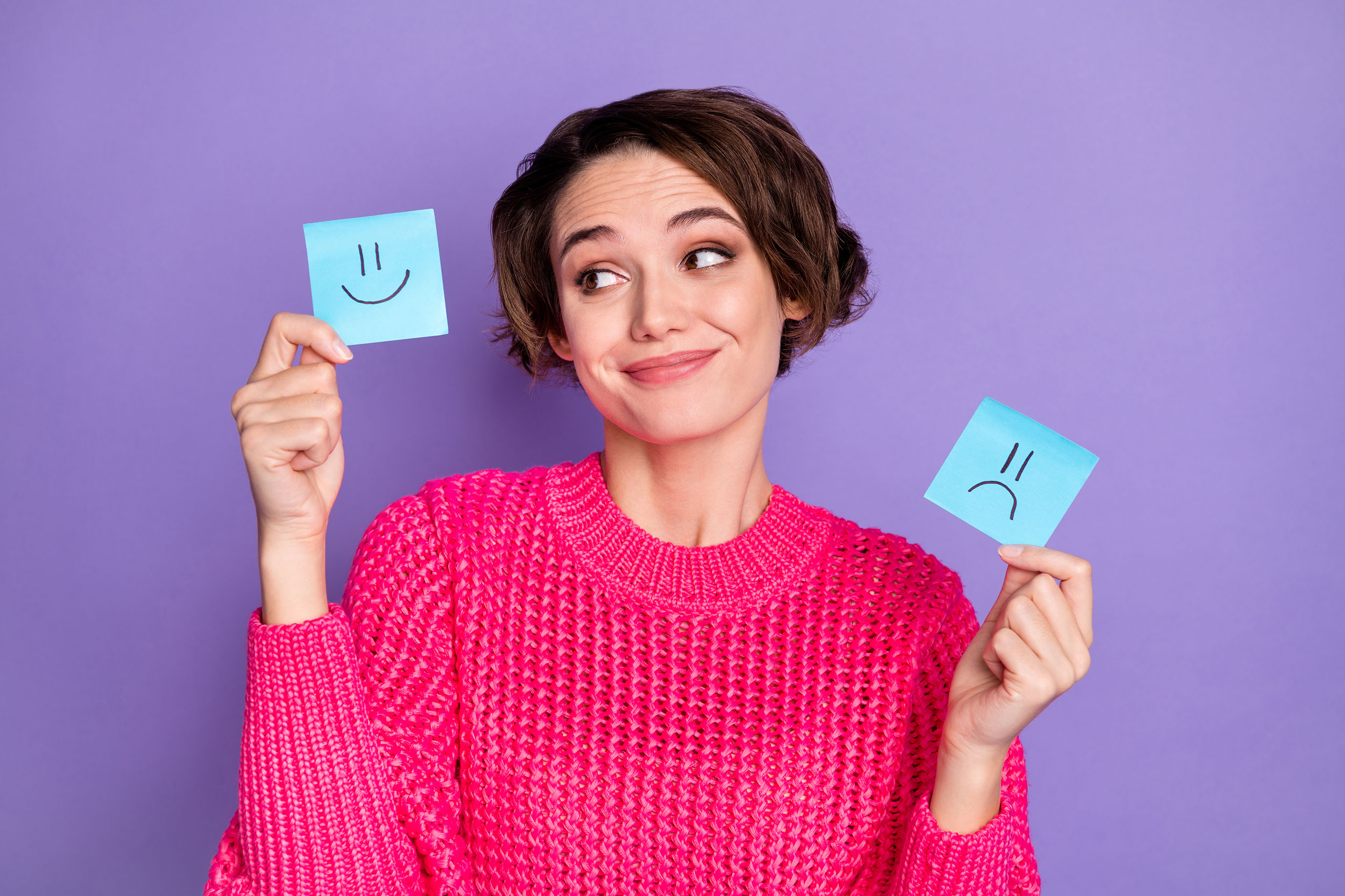 El ser humano tiene pensamientos positivos y negativos que influyen en la vida.  Alcanzar un equilibrio es fundamental.  (Foto Prensa Libre: Shutterstock)