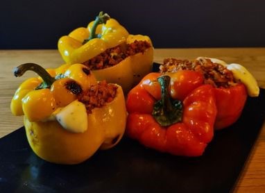 Receta de chiles morrones rellenos, preparada por el chef Jorge Herrera, es una forma original de disfrutar  este delicioso platillo tradicional guatemalteco. (Cortesía de Jorge Herrera)