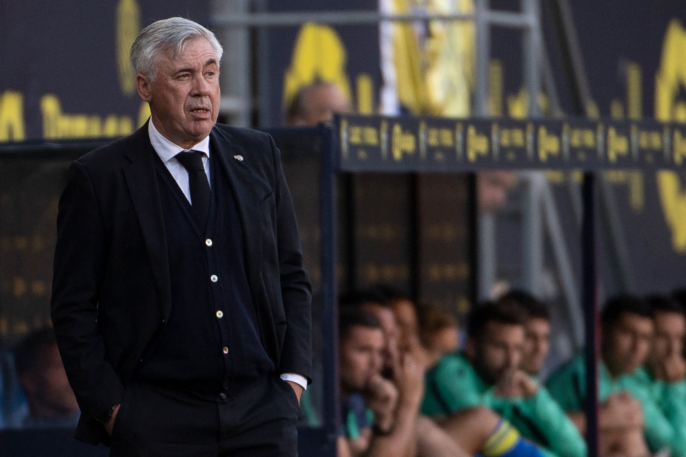 El italiano Carlo Ancelotti, técnico del Real Madrid. (Foto Prensa Libre: AFP)