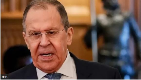 Sergei Lavrov trató de justificar en la televisión italiana la "desnazificación" de Ucrania. EPA