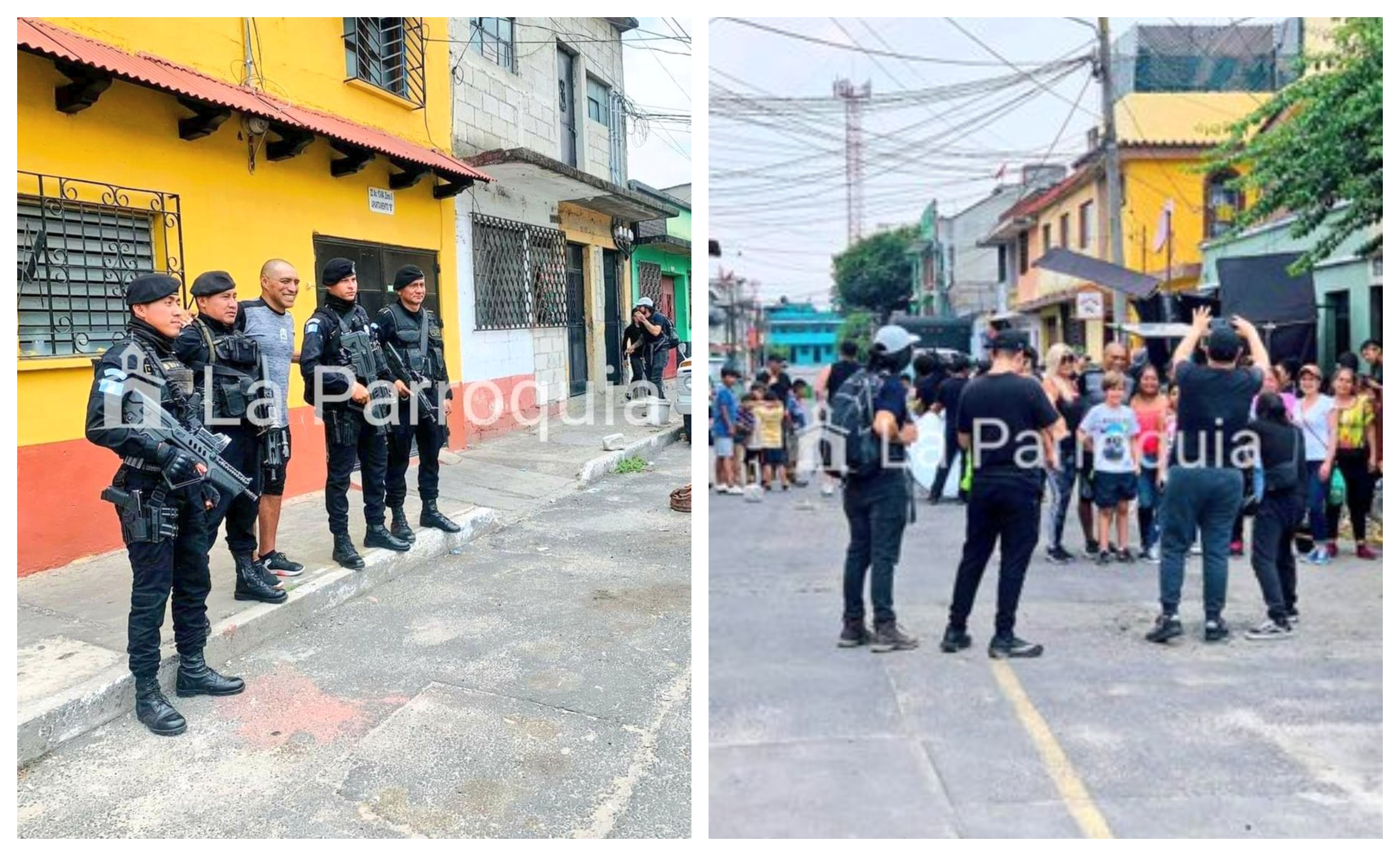 Juan Carlos Plata visitó el Barrio San Antonio, zona 6, donde se graba la película sobre su vida. (Fotos La Parroquia).