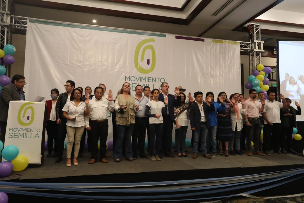 El partido Semilla celebró su asamblea general. (Foto Prensa Libre: Roberto López) 