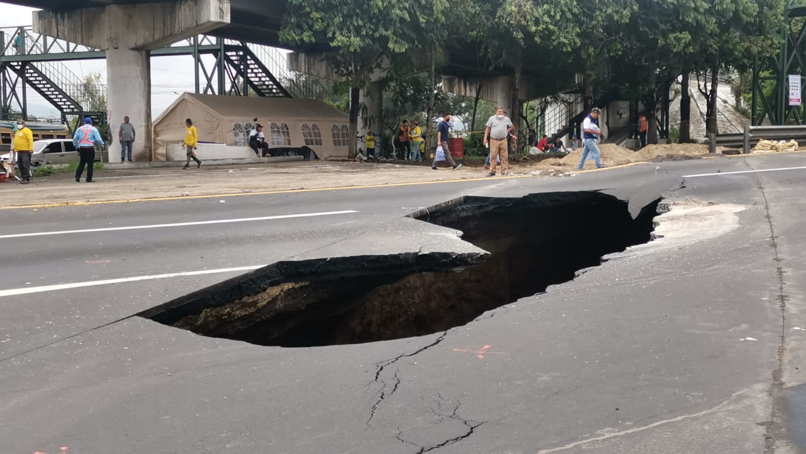 Hundimiento en Villa Nueva