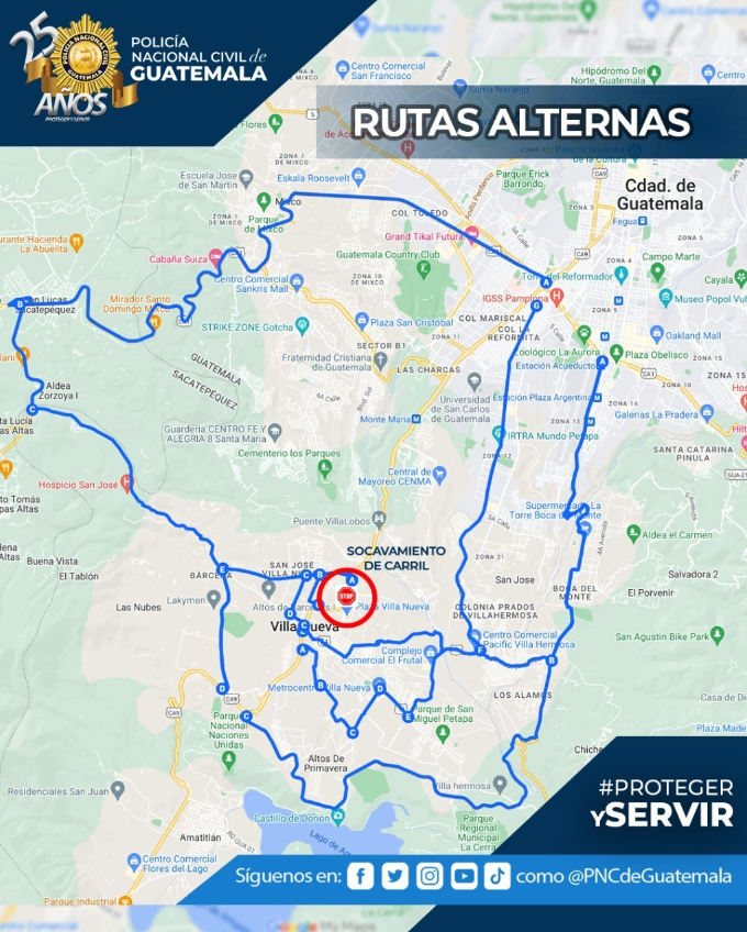 MAPA DE RUTAS ALTERNAS 