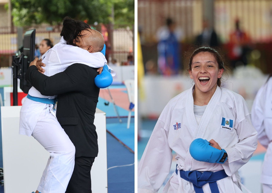 Bárbara Morales y María Wong le dieron a Guatemala su segunda y tercera medalla de oro respectivamente. Foto Prensa Libre (Comité Olímpico Guatemalteco)