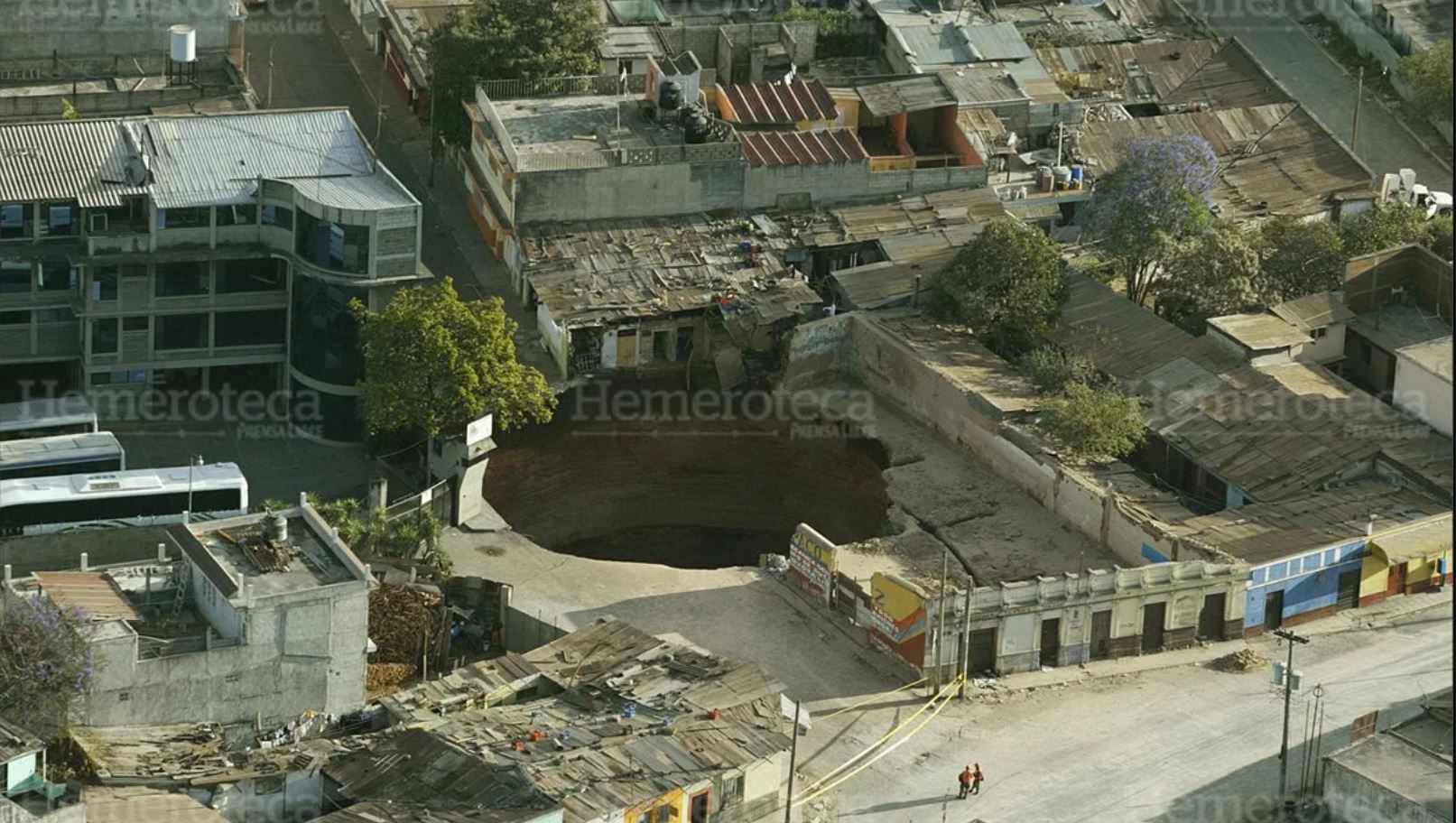 Hundimiento, barrio san antonio, clima, invierno