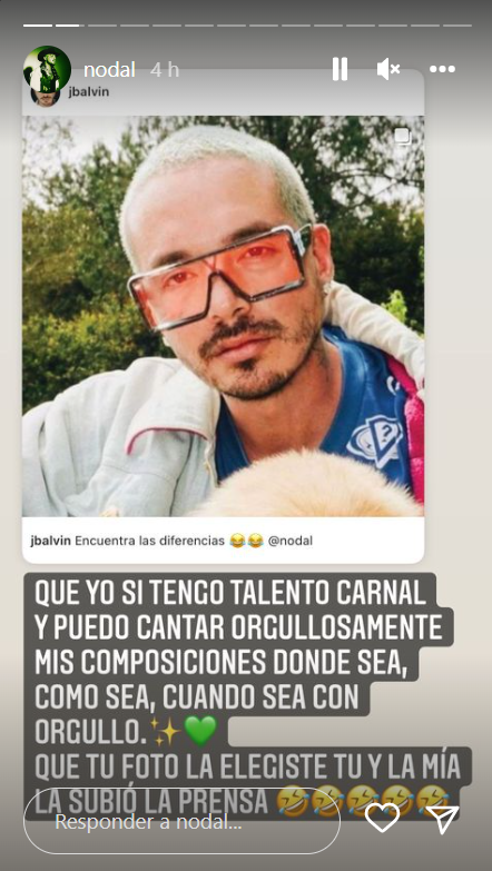 Nodal pelea contra J Balvin por una publicación sobre su color de pelo 