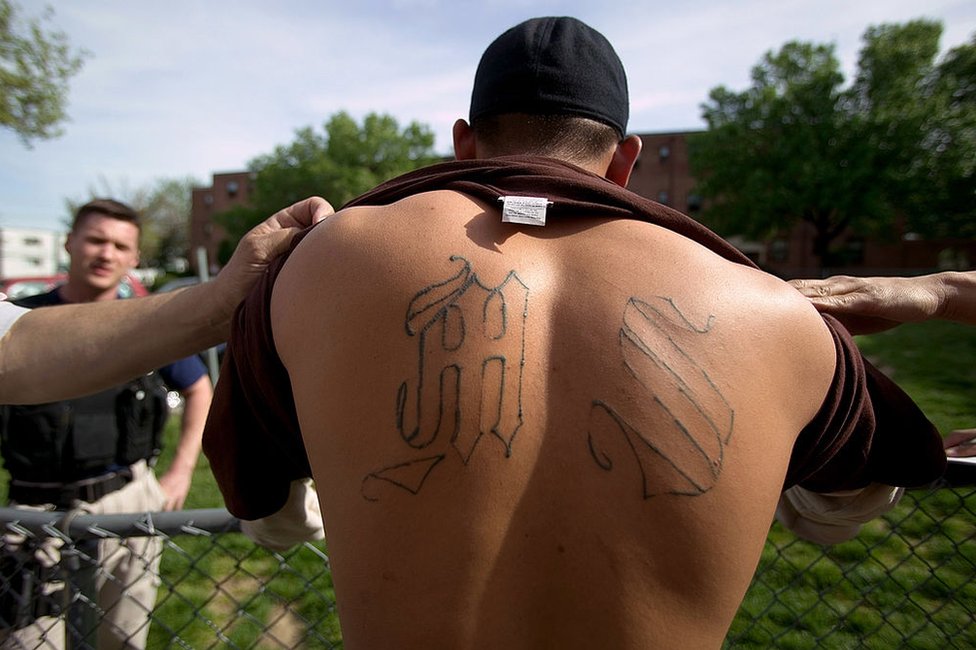 Un miembro de la Mara Salvatrucha arrestado en Maryland. GETTY IMAGES