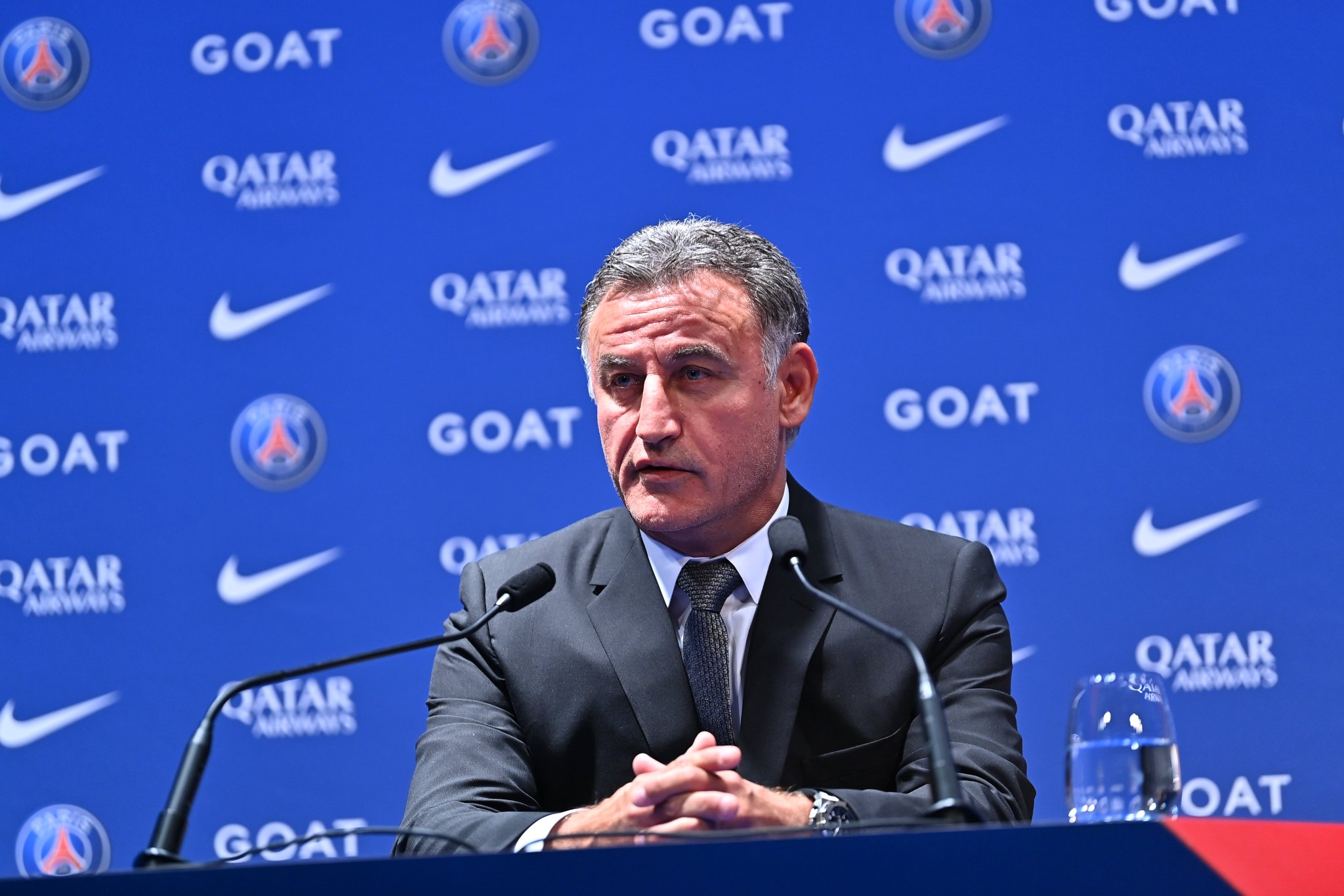 Christophe Galtier es el nuevo entrenador del PSG. (Foto Prensa Libre: Twitter PSG)