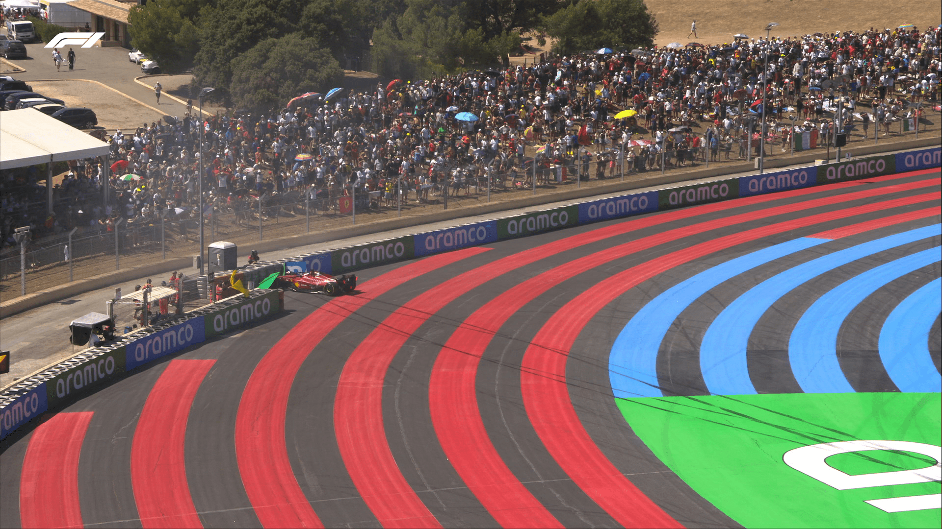 Charles Leclerc tuvo que abandonar la carrera del Gran Premio de Francia. Foto Prensa Libre (Fórmula 1)