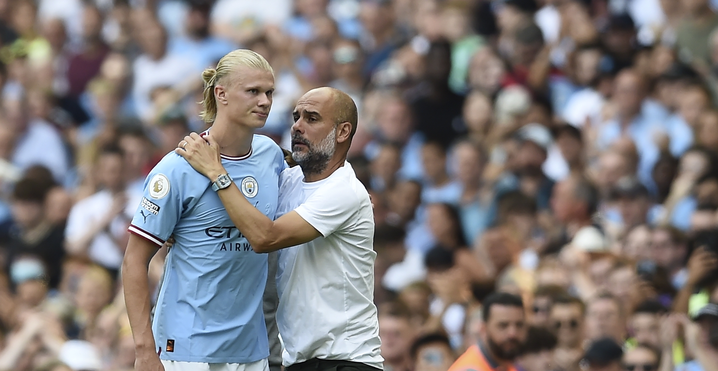 Haaland es el jugador más desequilibrante de la delantera del City. (Foto Prensa Libre: EFE)