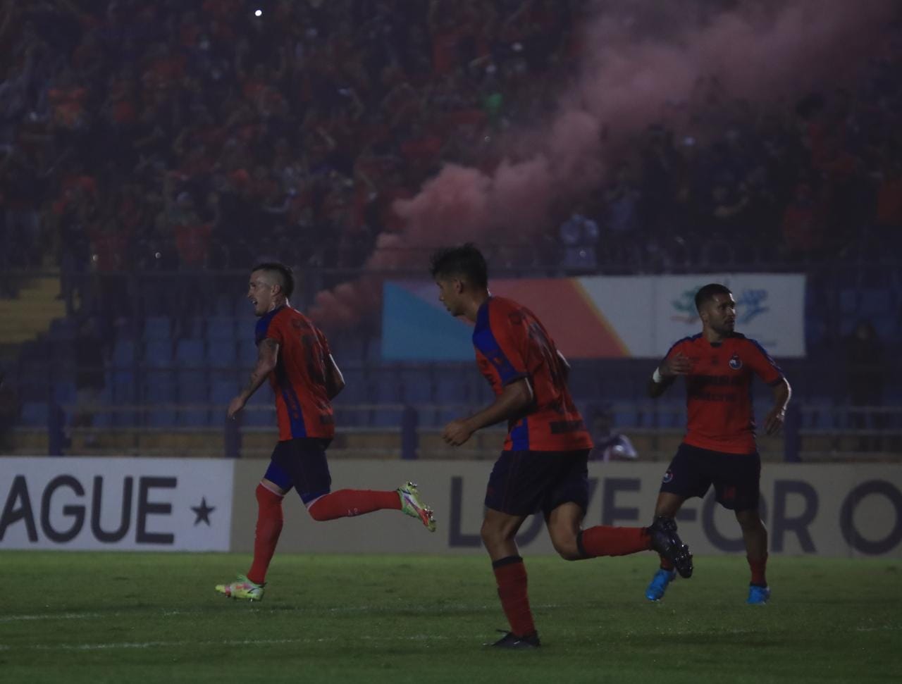 Municipal festejó el empate 2-2 contra Olimpia de Honduras. (Foto Prensa Libre: Carlos Hernández)