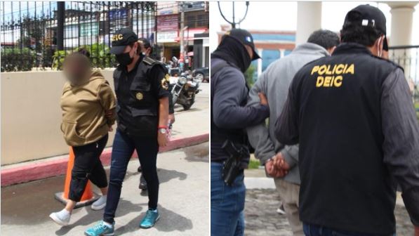 Capturados por supuesta estafa por medio de las redes sociales. (Foto: PNC)