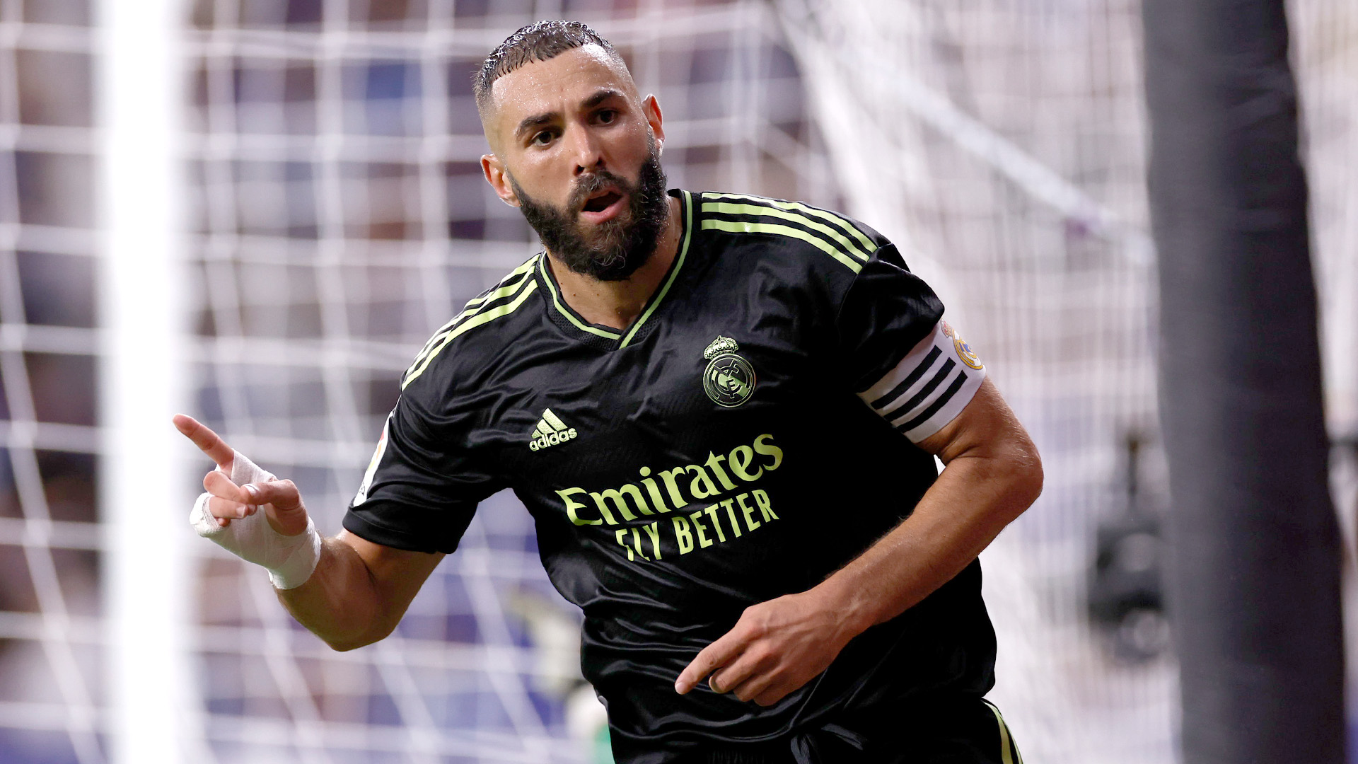 Benzema anotó un doblete en la victoria del Real Madrid. Foto Prensa Libre (Real Madrid)