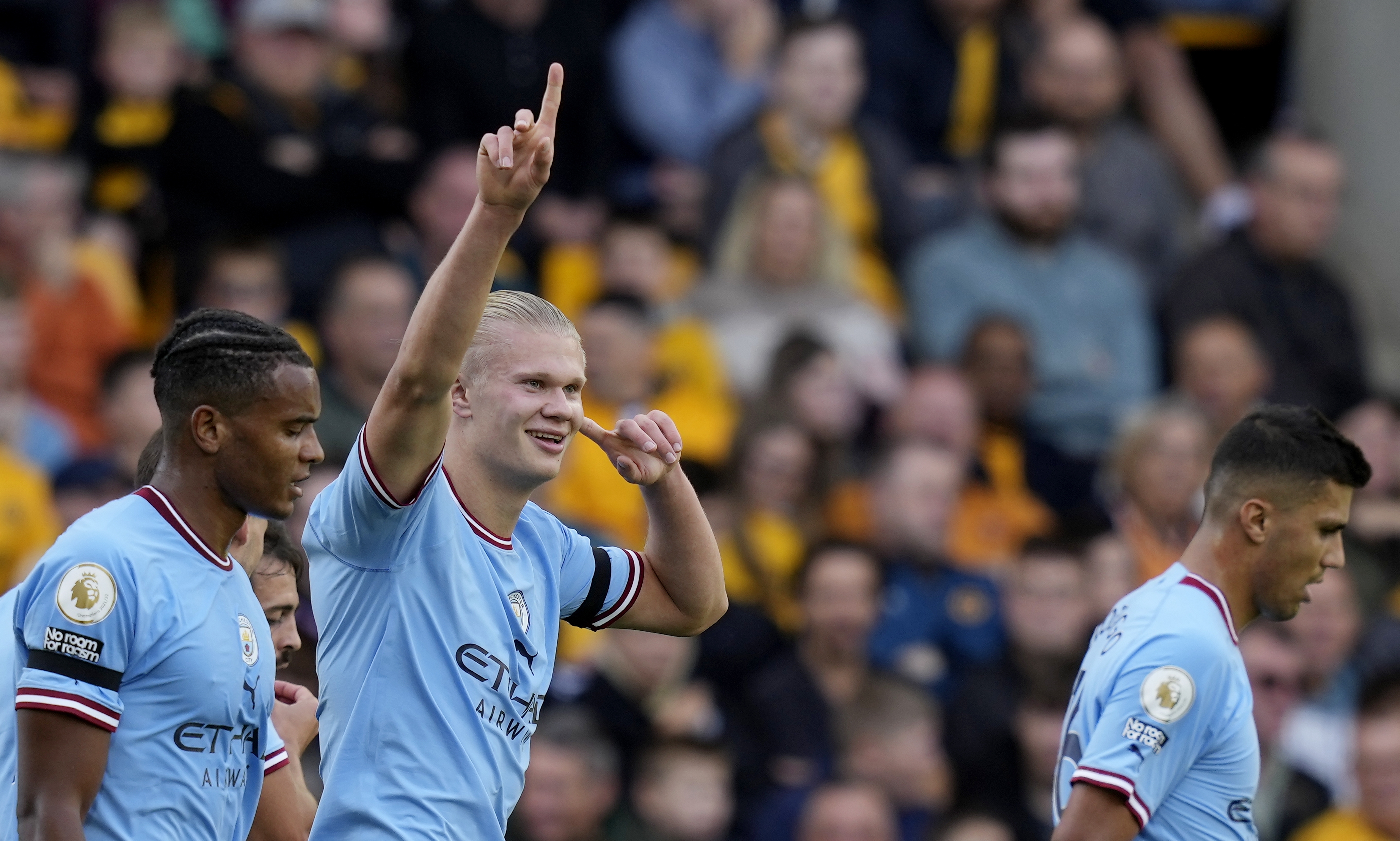 El noruego, Erling Haaland, continúa haciendo historia en la Premier League a base de goles. (Foto Prensa Libre: EFE)