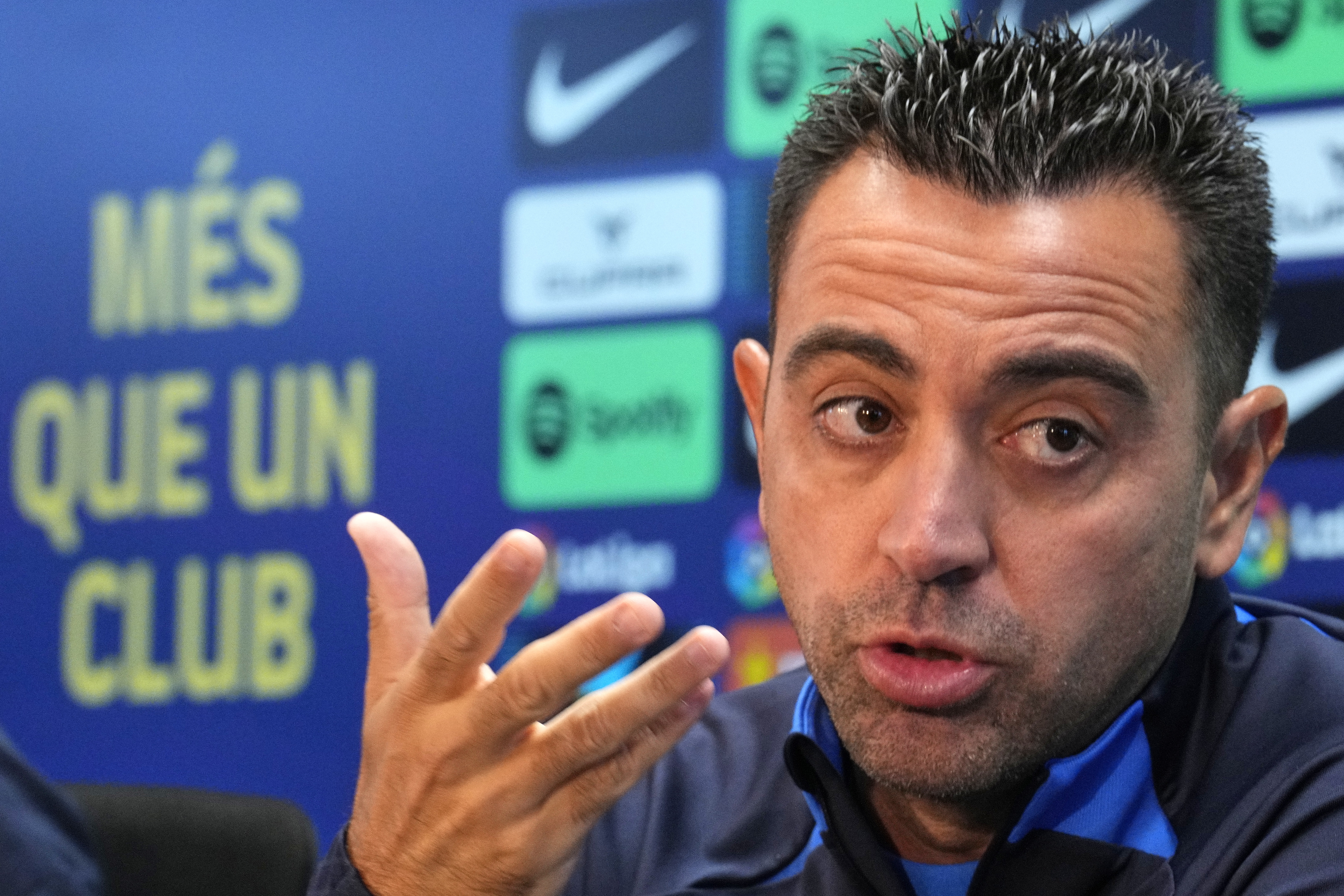 Xavi habló este viernes en una rueda de prensa previa al partido ante el Real Mallorca el sábado a las 13 horas de Guatemala. (Foto Prensa Libre: EFE)