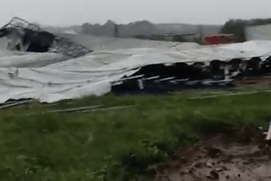 Circo dañado en Villa Nueva