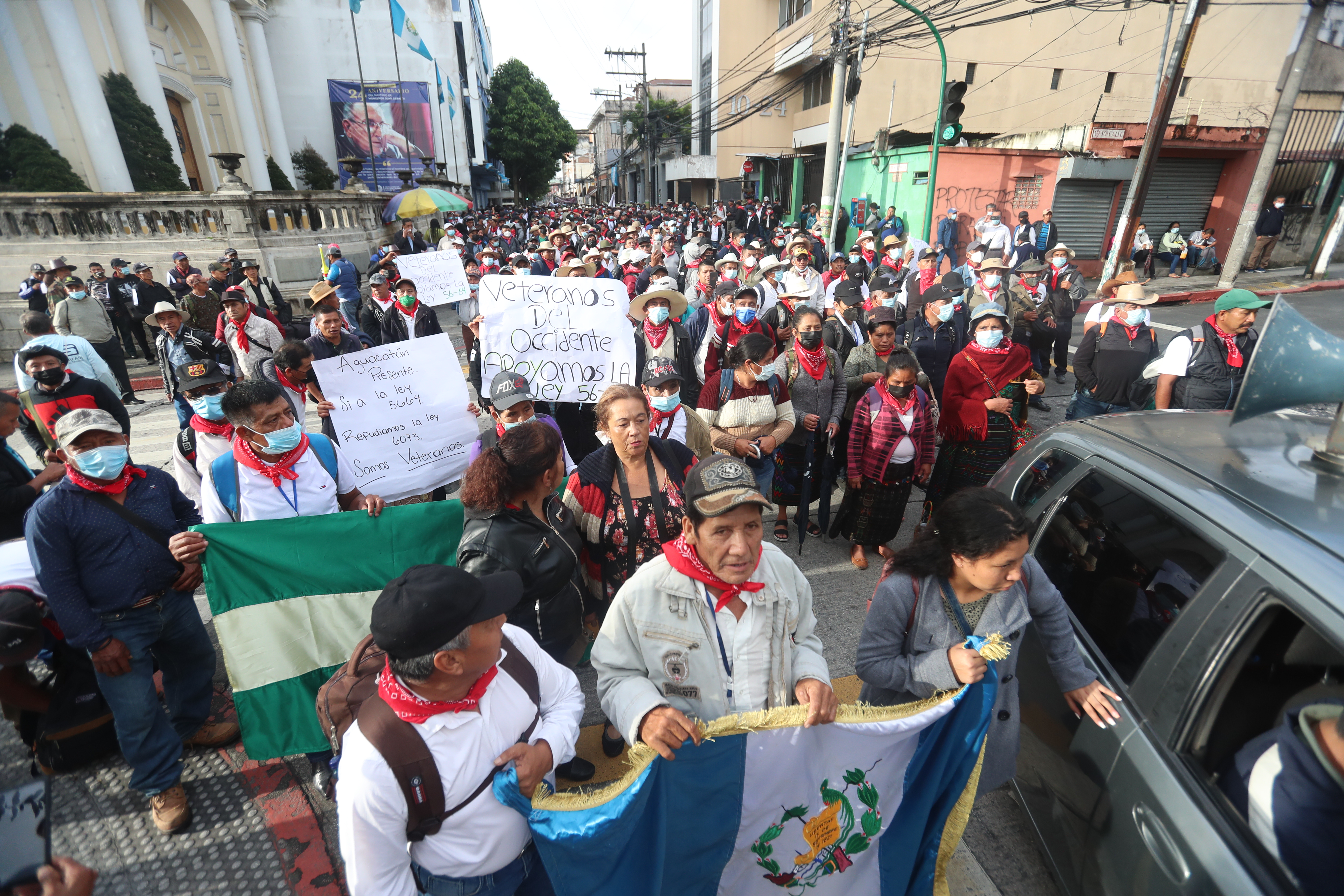 Veteranos militares tienen previsto bloquear puntos estratégicos del país. (Foto Prensa Libre: Juan Diego González)