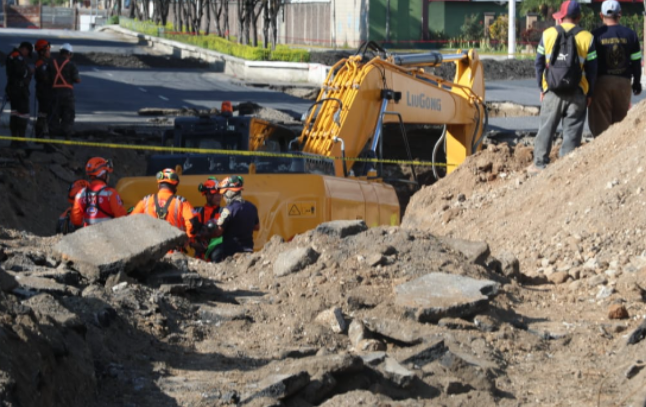 Socavón en Villa Nueva