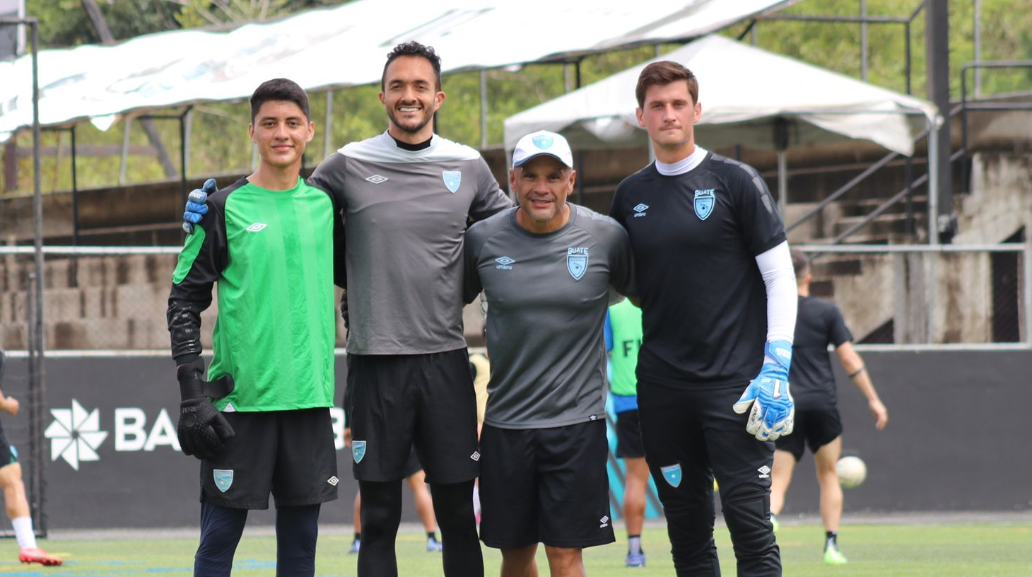 Ricardo Jerez y Nicholas Hagen son los dos guardametas con los que Luis Fernando Tena ha contado. Foto Prensa Libre (FEDEFUT)