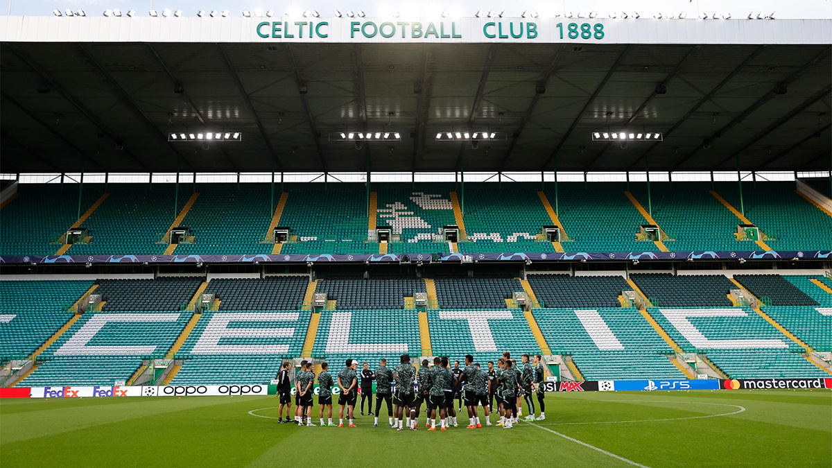 El Real Madrid visita al Celtic. (Foto Prensa Libre: Twitter @realmadrid)