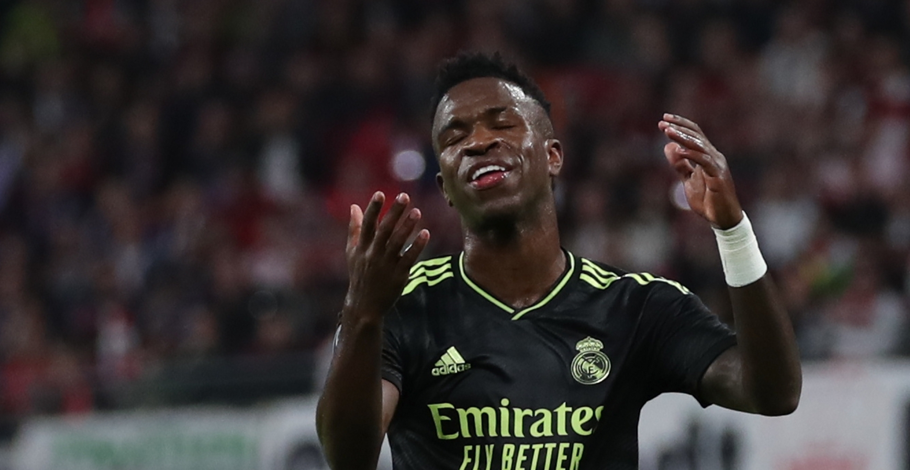 Ni el gol de Vinícius Jr. pudo hacer reaccionar al equipo de Ancelotti y encontrar la remontada. (Foto Prensa Libre: EFE)