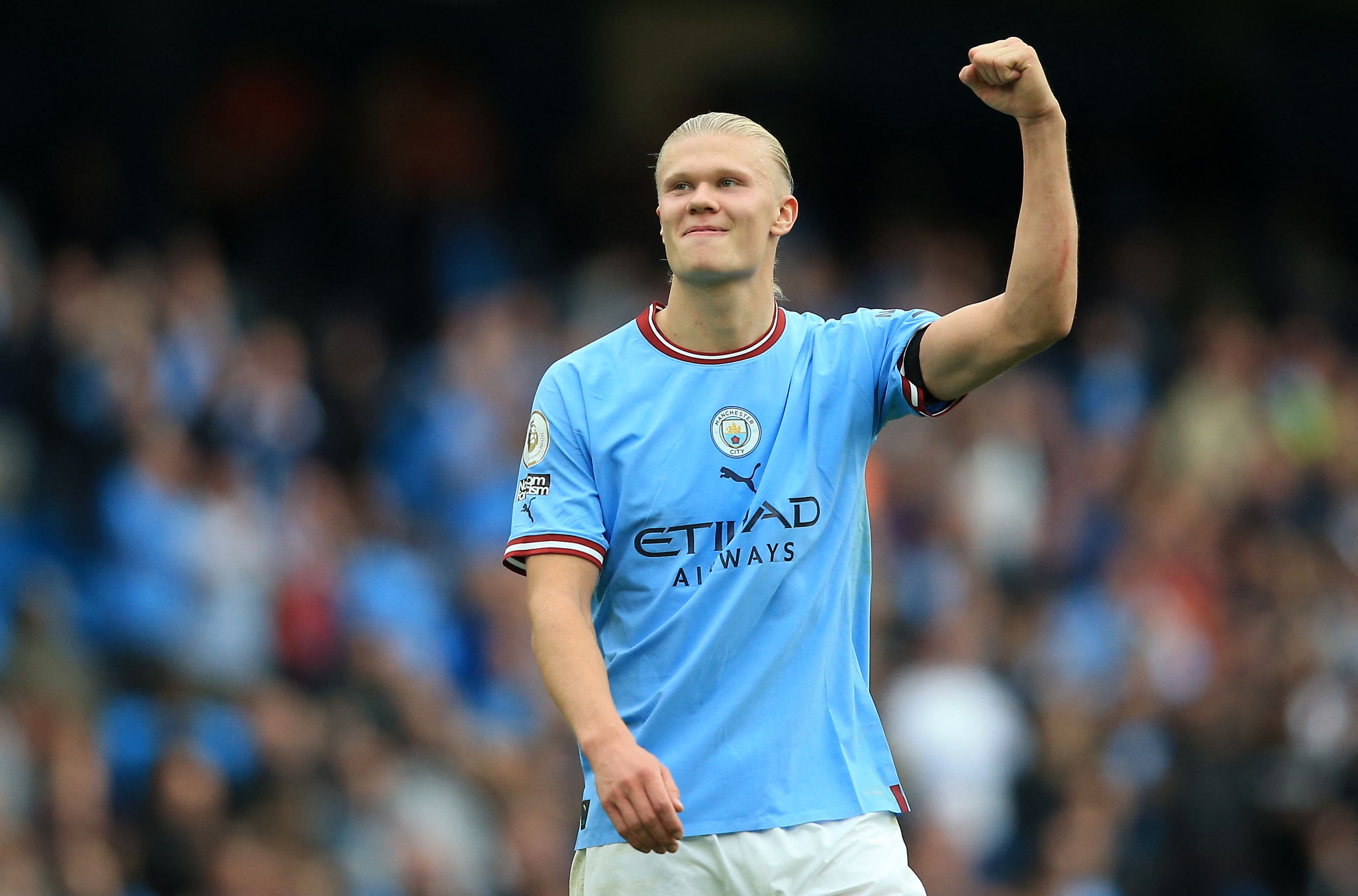 Erling Haaland, delantero estrella del Manchester City. (Foto Libre: AFP)