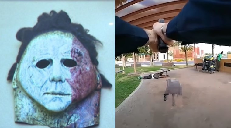 Tiroteo hombre disfrazado de Michael Myers