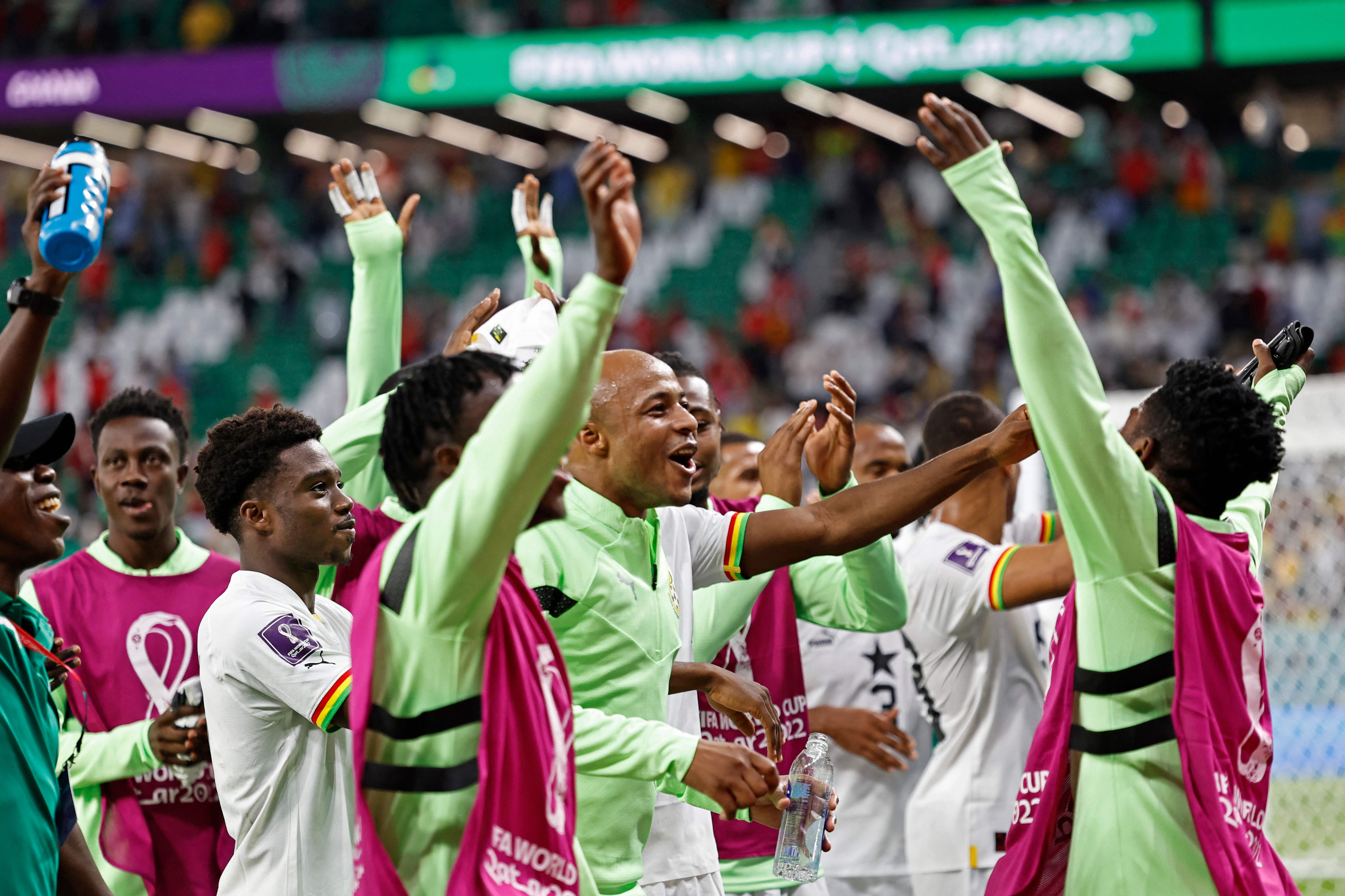 Ghana sacó un épico resultado por 3-2 frente a una complicada Selección de Corea del Sur. (Foto Prensa Libre: AFP)