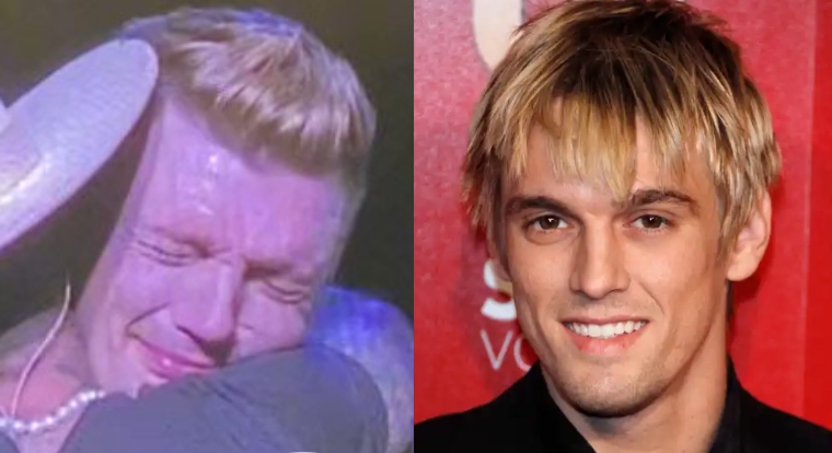 Nick Carter rompió en llanto debido al homenaje que los Backstreet Boys le rindieron a su hermano menor Aaron. (Foto Prensa Libre: @themusicpimp/Twitter y EFE)