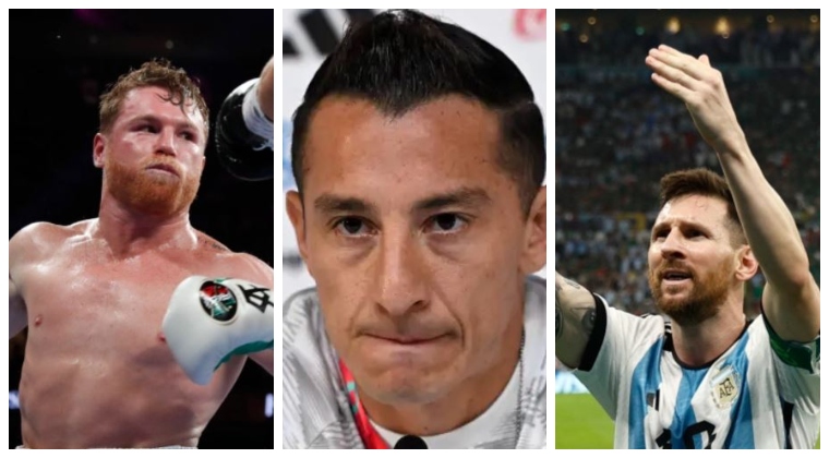 Andrés Guardado, Canelo Álvarez y Lionel Messi