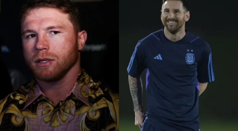 Canelo Álvarez y Lionel Messi