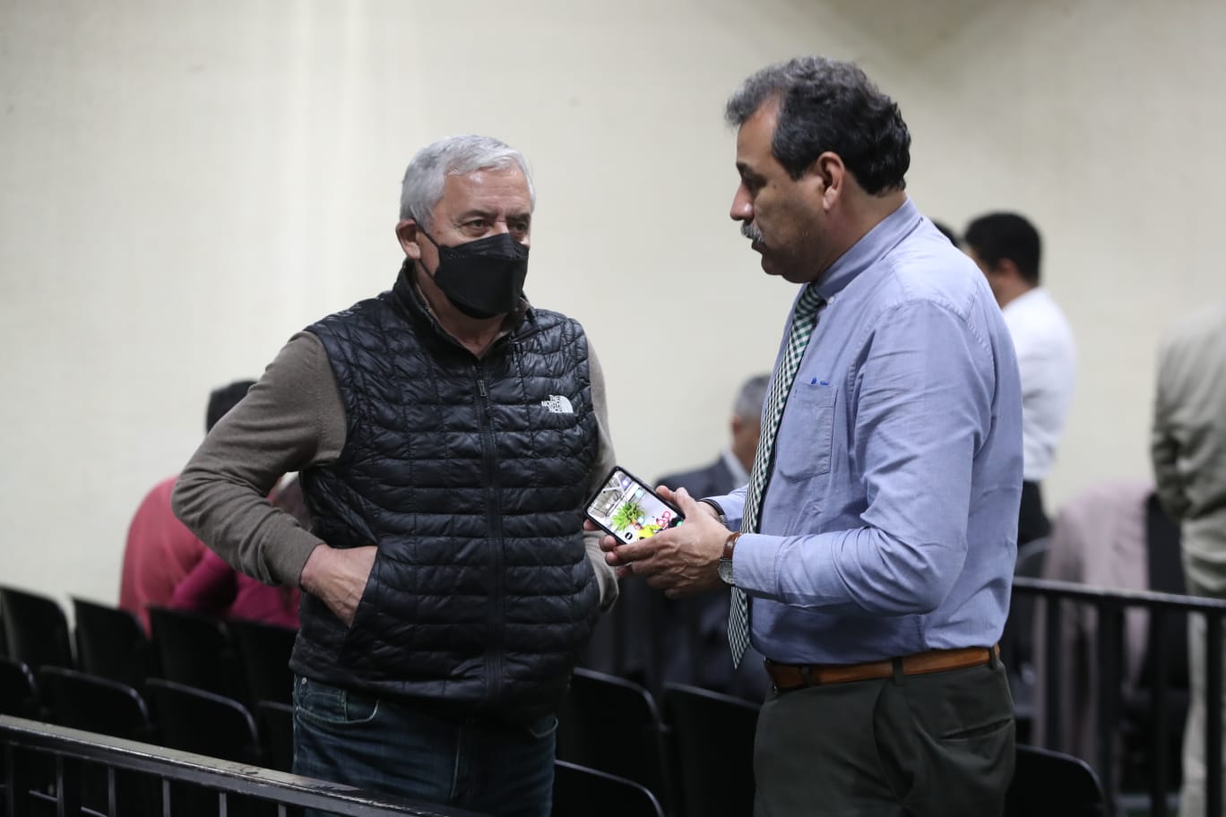 El expresidente Otto Pérez Molina asiste a una audiencia por el caso La Línea. (Foto Prensa Libre: M. R. Gaytán Barrientos)